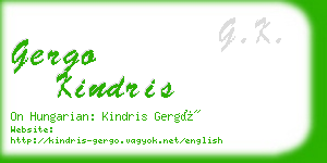 gergo kindris business card